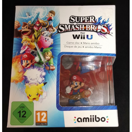 Super Smash Bros GAME DISC + MARIO AMIIBO(Nuevo)PAL EUROPA NINTENDO WII U