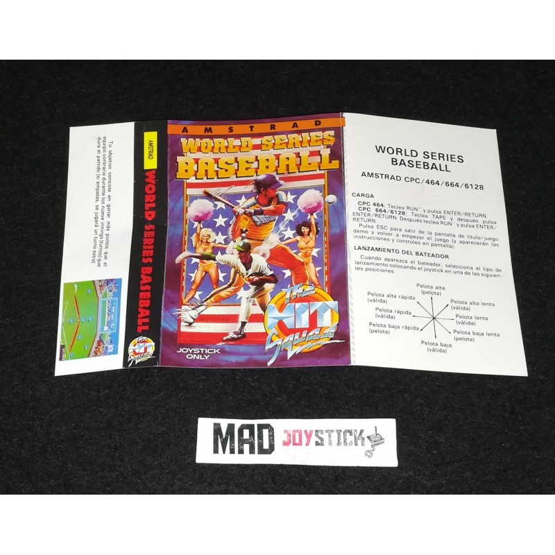 Cinta de juego Amstrad CPC 464 Serie Mundial de béisbol-K8 